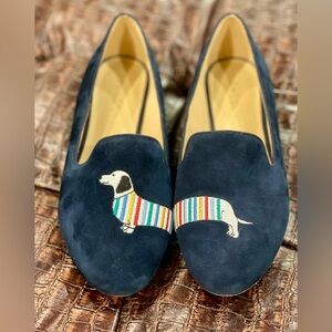 Women’s Navy Talbots Rainbow Dachshund Suede, 8M